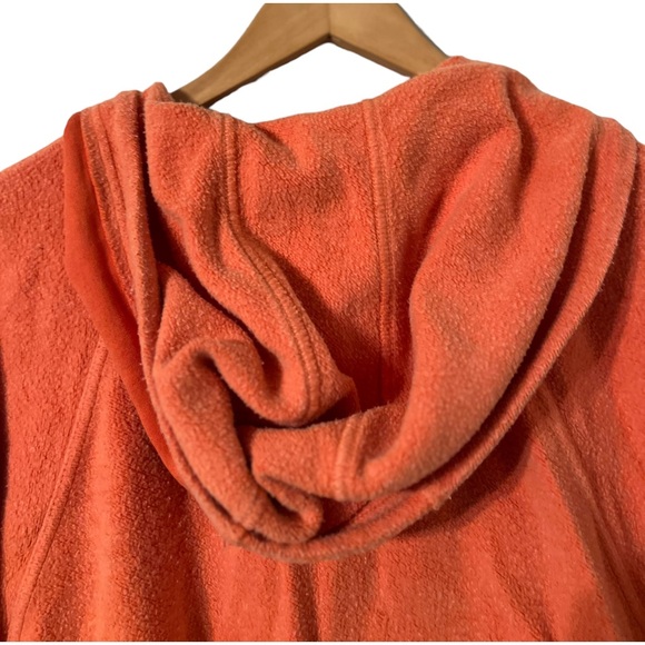 FREE PEOPLE Sadie Orange Fleece Hoodie Sweater Dress Jacket - Picture 8 of 10